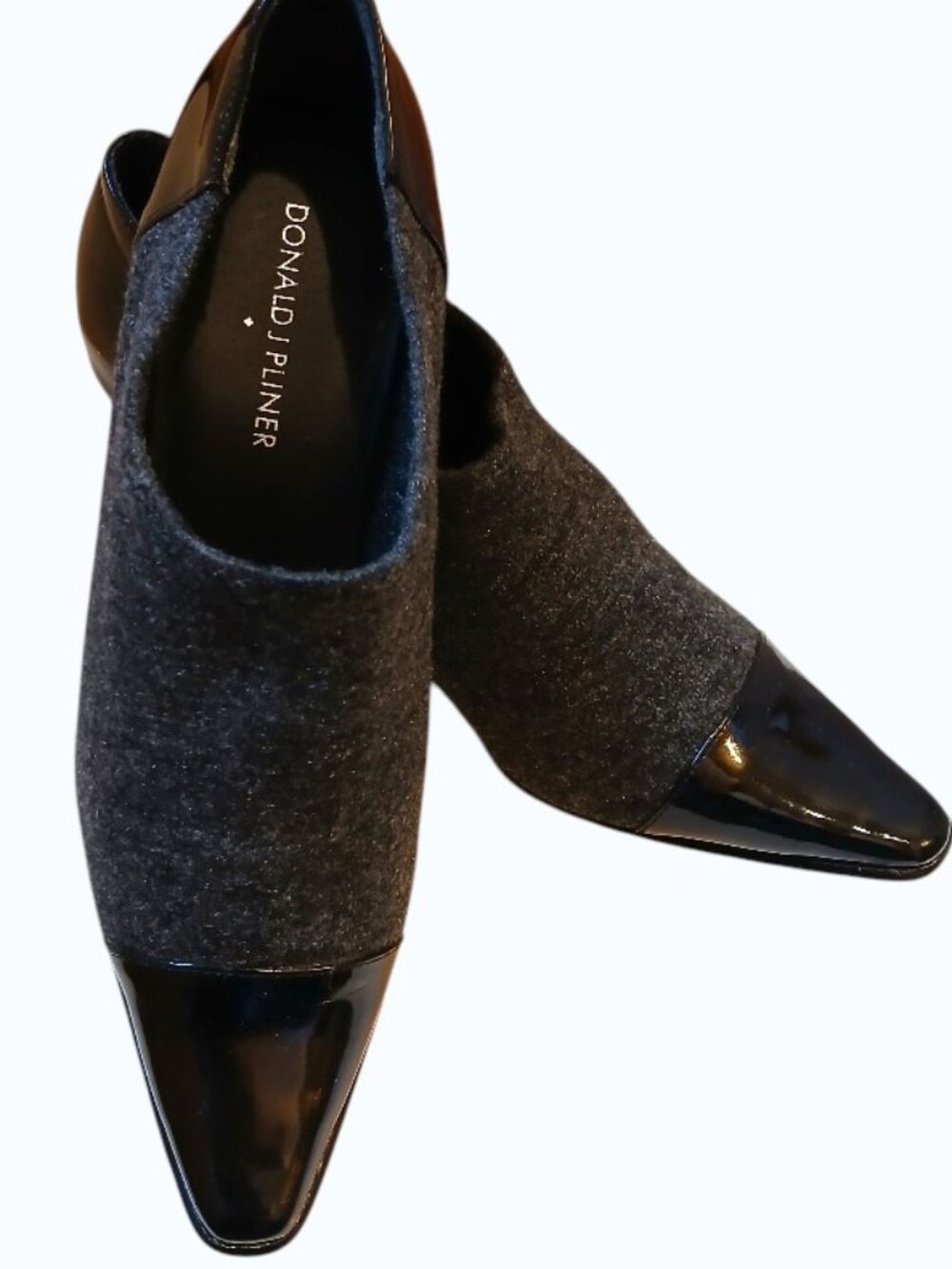 DONALD J. PLINER Gray & Black Kitten Heel Pumps - EUC - Picture 3 of 11